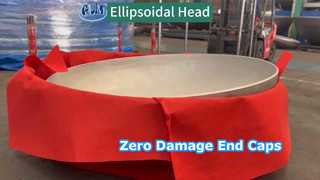 Die Endkappen aus Edelstahl wurden während des gesamten Prozesses durch rotes Tuch geschützt.