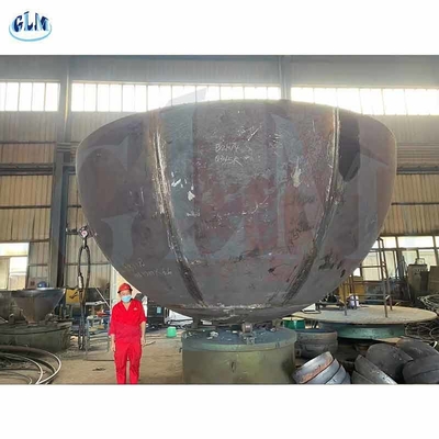 Kohlenstoffstahl Hemi Tankkopf Q345R 5388 mm Durchmesser 66 mm