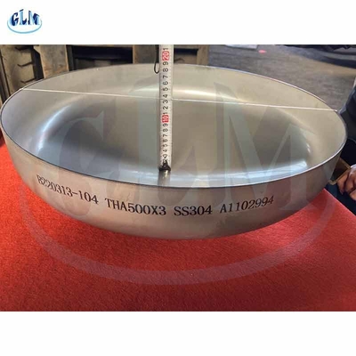 SS304 THA Torispherical Stärke des Kopf-Teller-Enden-500mm des Durchmesser-3mm