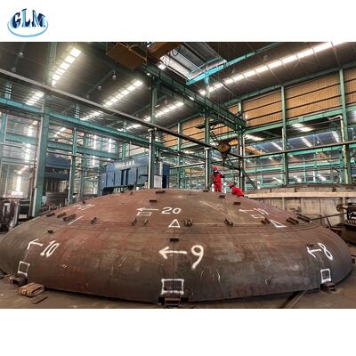 4200 mm Durchmesser Torisphärischer Tellerkopf mit Warmdruck- und Schweißanschluss für Druckbehälter